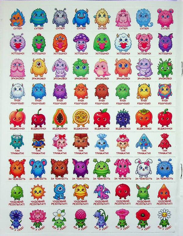 100% stickers. Rating stickers. Motivators. Woven / 100% наліпок. Наліпки-оцінки. Мотиватори. Плетена 978-617-809-080-7-6