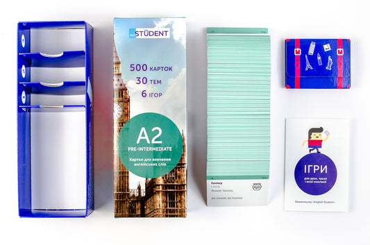 500 cards for learning English.A2 Pre-Intermediate / 500 карток для вивчення англійської мови. A2 Pre-Intermediate 978-966-97647-5-1-2