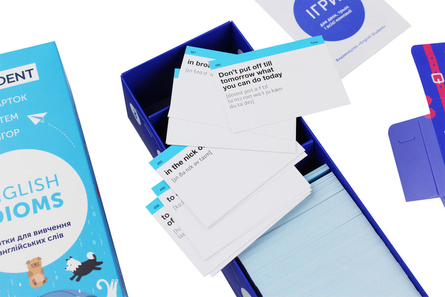 500 cards for learning English.English Idioms / 500 карток для вивчення англійської мови. English Idioms 9786177702312-6