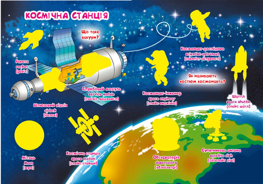 A big book.Development stickers.Smart tasks.Space / Велика книжка. Розвивальні наліпки. Розумнi завдання. Космос 978-966-987-141-1-2