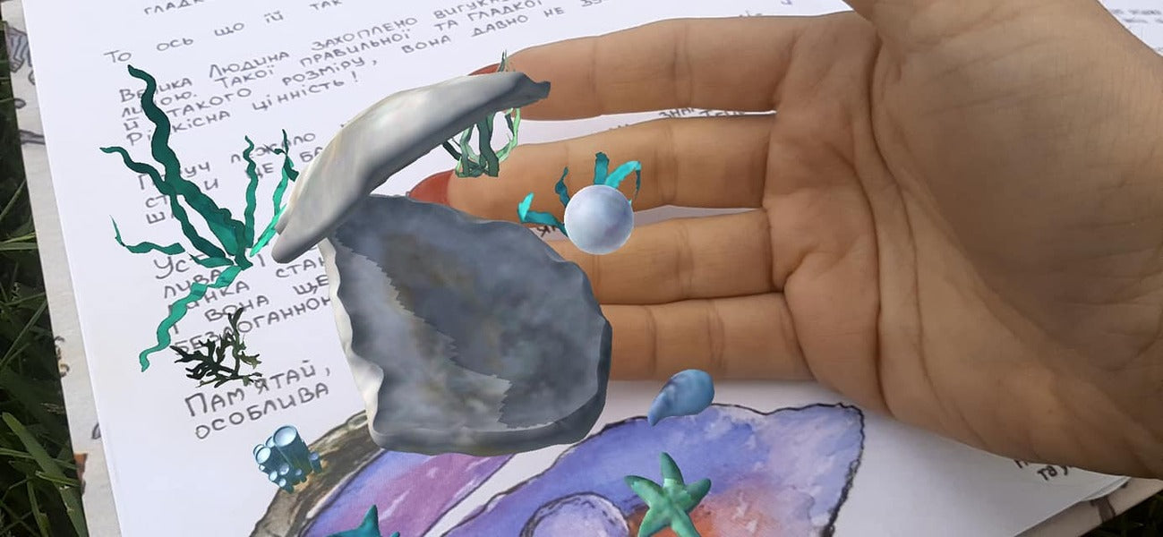 A collection of seashell tales with 3D augmented reality / Збірка казок про мушельки з доповненою реальністю 3D Дарья Паламарчук 9789669495969-6