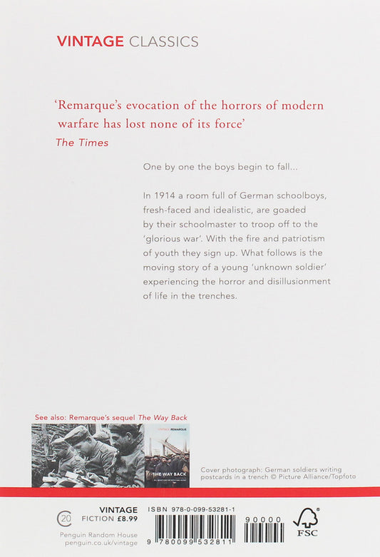 All Quiet on the Western Front / All Quiet on the Western Front Эрих Мария Ремарк 978-0-099-53281-1-2