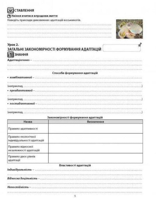 Biology and ecology. A workbook. Grade 11 / Біологія і екологія. Робочий зошит. 11 клас Валерий Соболь 978-617-539-298-0-2