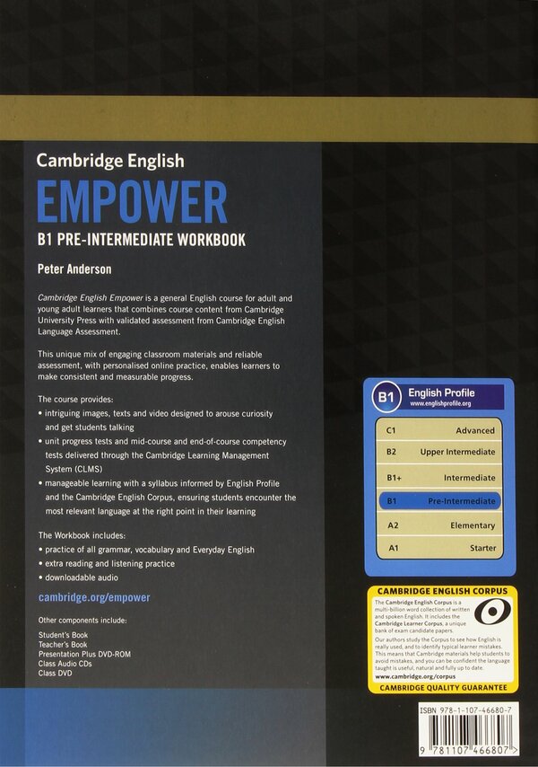 Cambridge English Empower Pre-Intermediate Workbook With Answers With Downloadable Audio Peter Andersen / Питер Андерсен 9781107466807-2