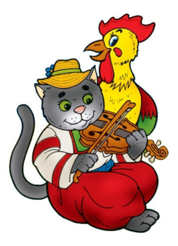 Cat and Rooster. Ukrainian folk tale with stickers / Котик та Півник. Українська народна казка з наклейками 9789664403983-3