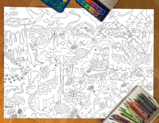 Coloring-tablecloth 'Beshket dinosaurs' / Розмальовка-скатертина «Бешкетні динозаврики» Маргарита Сотниченко 9786178358020-2