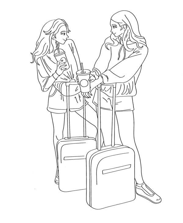 Coloring book for girls. Bright travels / Розмальовка для дівчат. Яскраві подорожі 978-966-982-674-9-6
