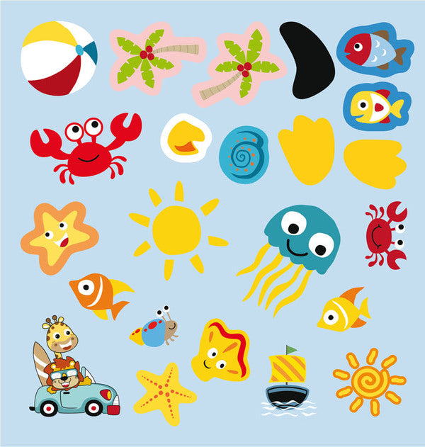 Coloring pages, applications, tasks. Sea walk. 40 stickers / Розмальовки, аплікації, завдання. Морська прогулянка. 40 наліпок 978-966-987-770-3-6