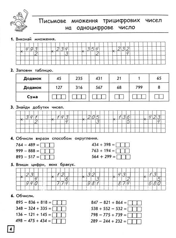 Complex simulator.Math.4th gradeAccording to the new program / Комплексний тренажер. Математика. 4 клас. За новою програмою Лариса Шевчук 9786177670550-6