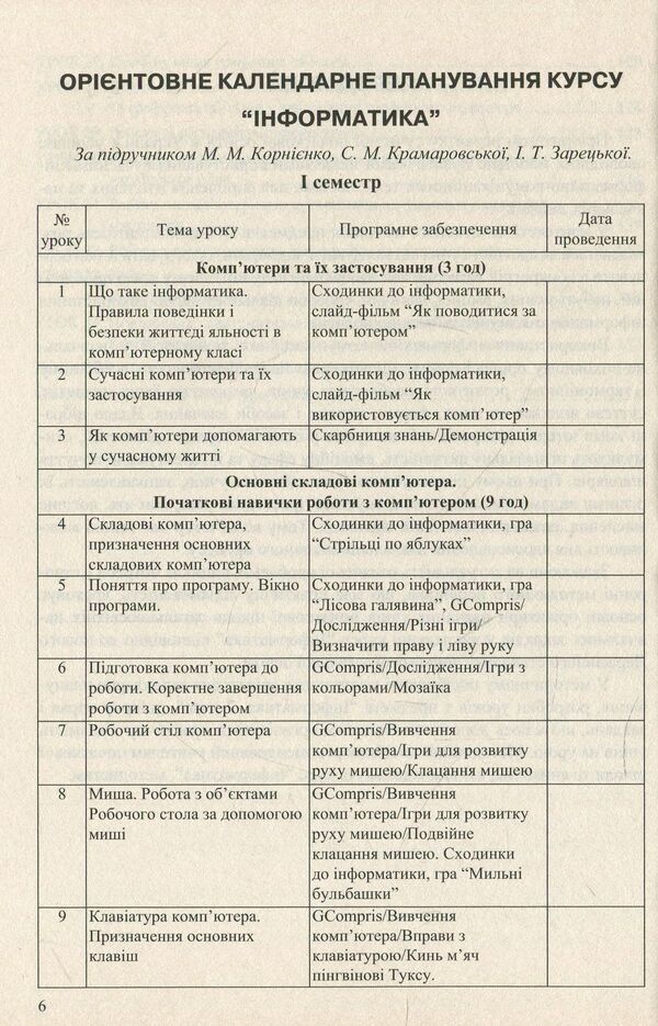 Computer Science. 2nd class. Synopsis of lessons / Інформатика. 2 клас. Конспект уроків Юлия Шумейко 978-966-634-873-2-6