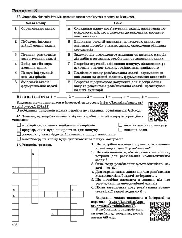 Computer Science. A workbook. 8th grade / Інформатика. Робочий зошит. 8 клас Иосиф Ривкинд, Людмила Черникова, Виктор Шакотько 978-966-11-0029-8-6