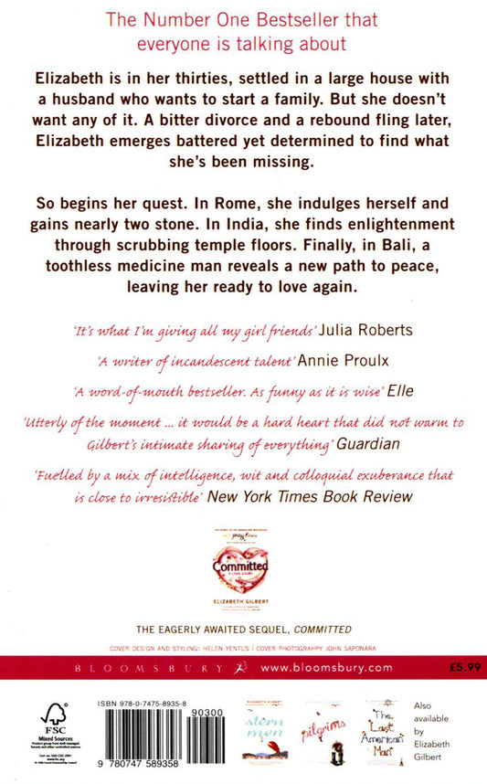 Eat, Pray, Love Elizabeth Gilbert / Элизабет Гилберт 9780747589358-2