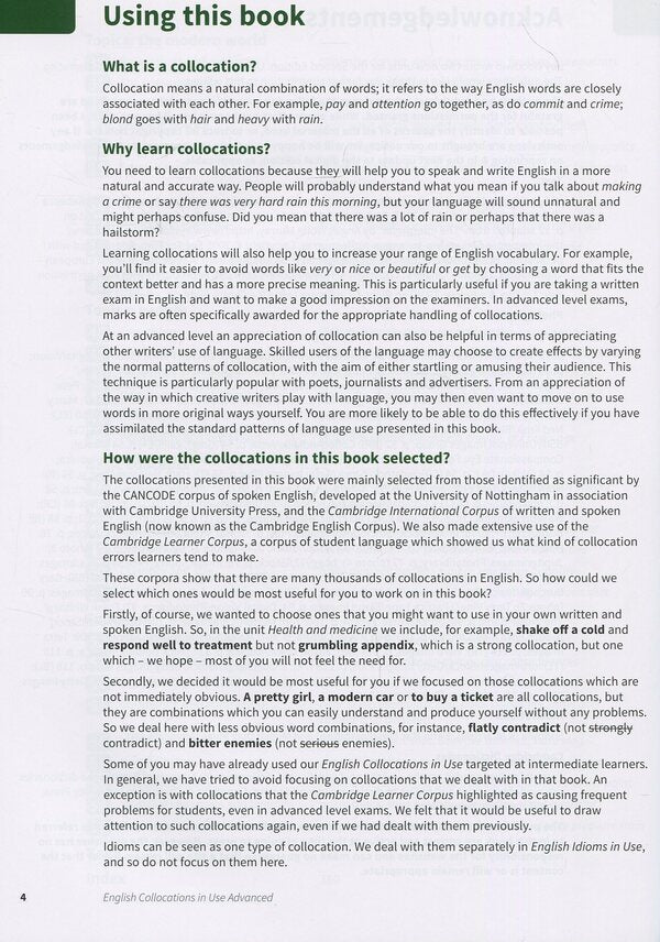 English Collocations In Use. Advanced Book With Answers Michael McCarthy, Felicity O'Dell / Майкл Маккарти, Фелисити О'Делл 9781316629956-6