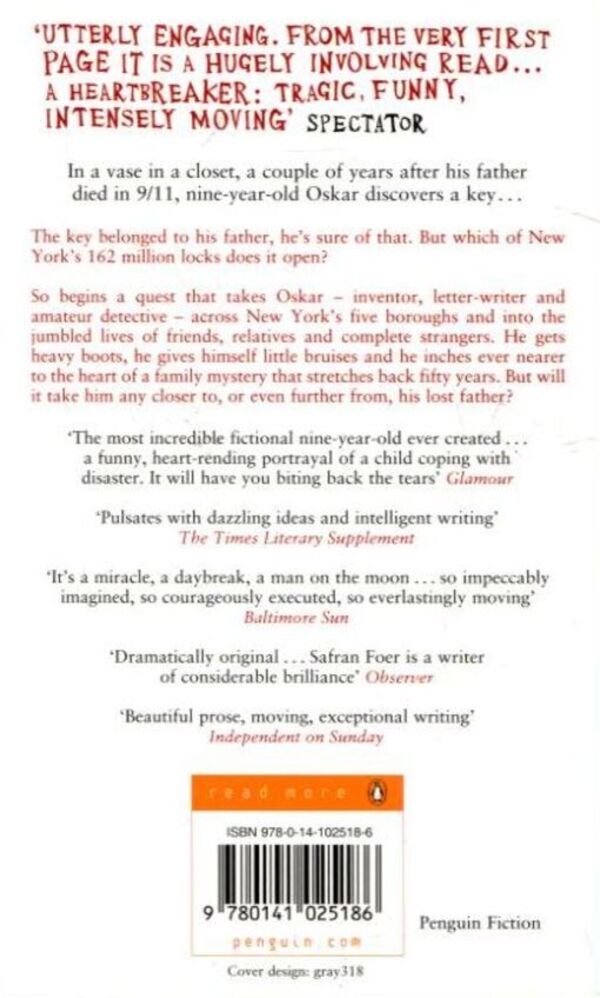 Extremely Loud And Incredibly Close Jonathan Safran Foer / Джонатан Сафран Фоер 9780141025186-2