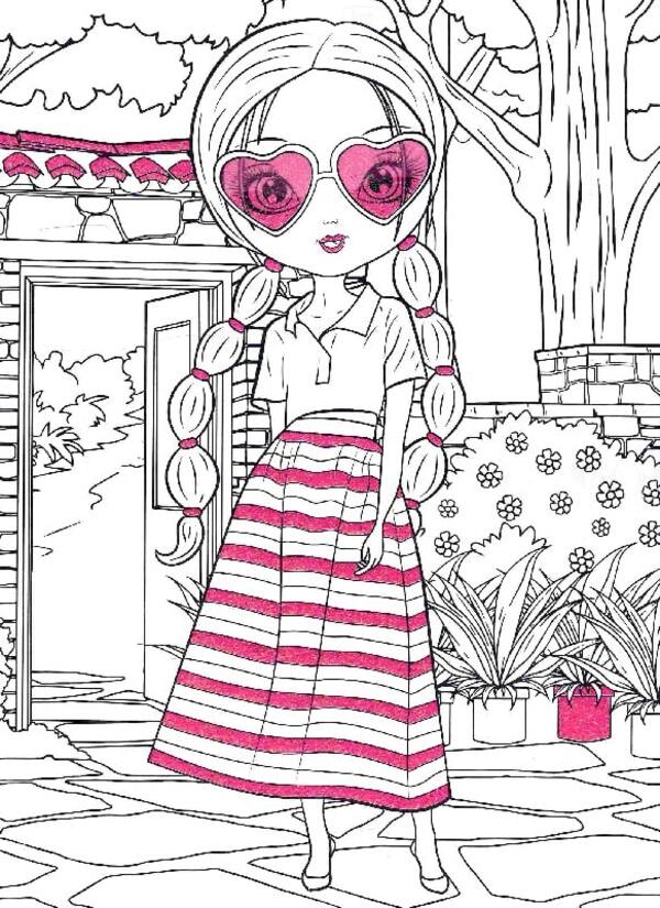 FASHION GIRLS. Coloring. Drawings with sequins. +60 stickers / FASHION GIRLS. Розфарбовка. Малюнки з блискітками. +60 наліпок 9786172107426-6