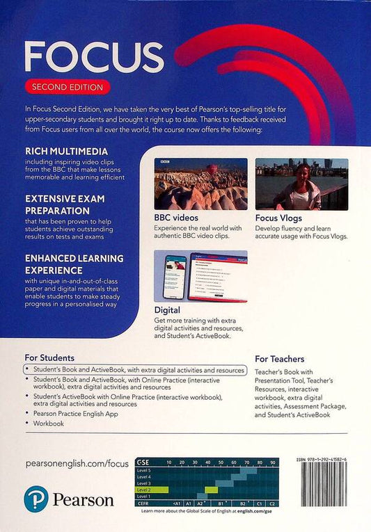 Focus 2 Second Edition Student's Book with ActiveBook / Focus 2 Second Edition Student's Book with ActiveBook Сью Кей, Воган Джонс, Даниэль Брейшоу 978-1-292-41582-6-2