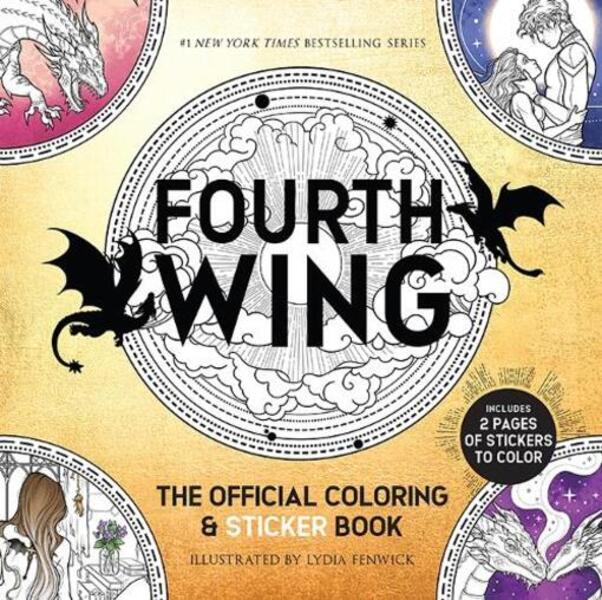 Fourth Wing: The Official Coloring & Sticker Book: Includes 2 Pages Of Stickers To Color Lydia Fenwick / Лидия Фенвик 9780486856278-1