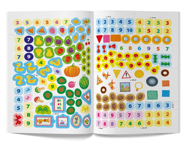 Fun math.184 developmental stickers / Весела математика. 184 розвивальні наліпки 978-617-547-367-2-6
