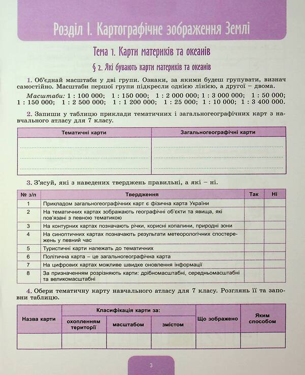 Geography. Grade 7. Workbook and diagnostic work / Географія. 7 клас. Робочий зошит та діагностичні роботи Андрей Довгань, Татьяна Гильберг 9786178370039-6