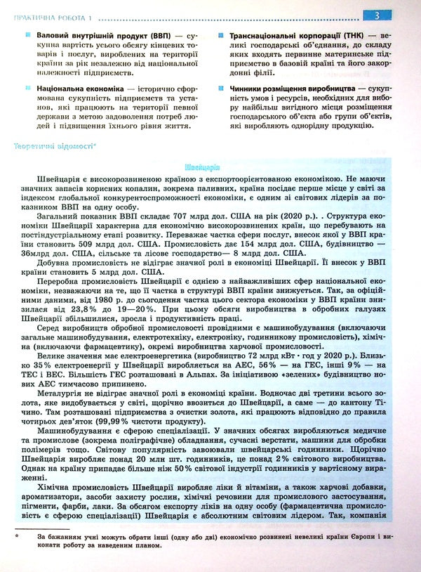 Geography. Workbook for practical works. 10th grade (+ color cards) / Географія. Зошит для практичних робіт. 10 клас (+ кольорові карти) Галина Довгань, Александр Стадник 9786170971463-6