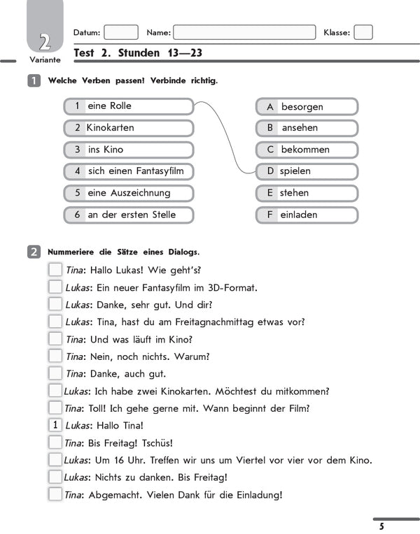 German language. Grade 9. Test notebook / Німецька мова. 9 клас. Тестовий зошит Светлана Сотникова, Анна Гоголева 9786170936530-5