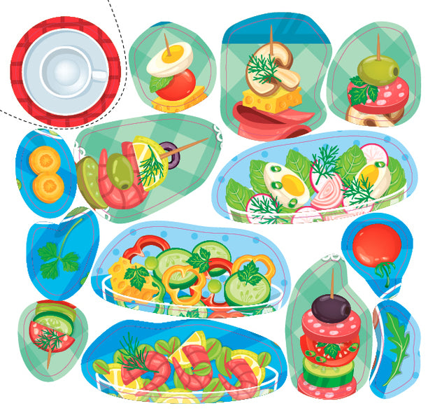 Helper stickers. The holiday table / Наліпки-помічниці. Святковий стіл Елена Собчук 978-617-544-097-1-5