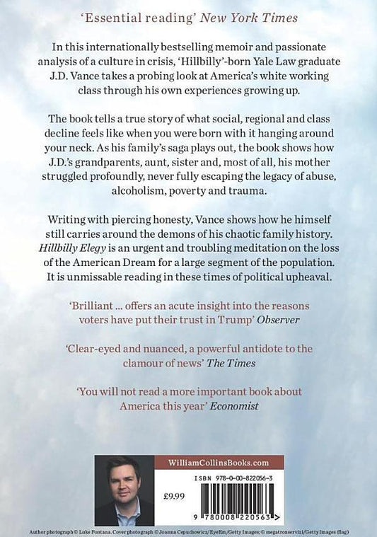 Hillbilly Elegy. A Memoir Of A Family And Culture In Crisis James David Vance / Джеймс Дэвид Вэнс 9780008220563-2