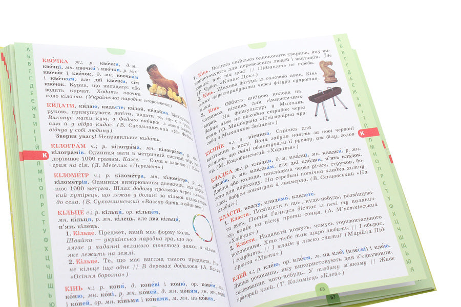 Illustrated Auxiliary Dictionary Of The Ukrainian Language. 1-4 Classes / Ілюстрований словник-помічник з української мови. 1-4 класи / Author not specified 9786170036308-6