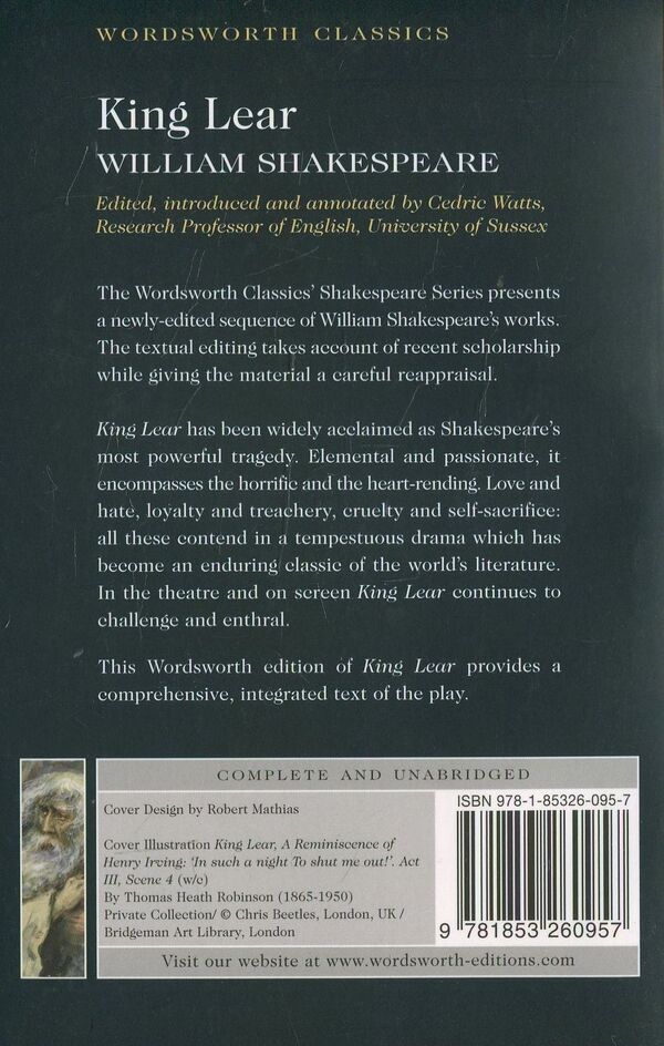 King Lear / King Lear Уильям Шекспир 978-1-85326-095-7-2
