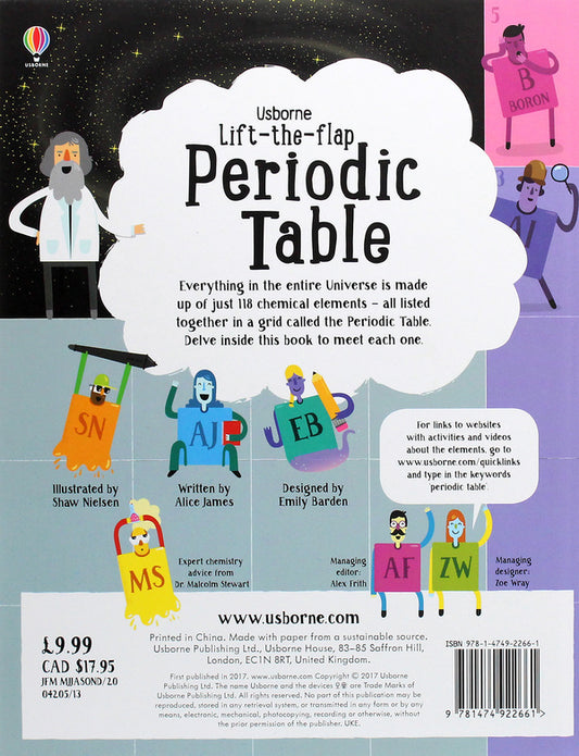 Lift-The-Flap Periodic Table Alice James / Элис Джеймс 9781474922661-2