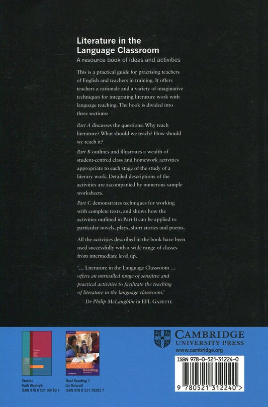 Literature In The Language Classroom. A Resource Book Of Ideas And Activities Stephen Slater, Joanne Colley / Стивен Слейтер, Джоанн Колли 9780521312240-2