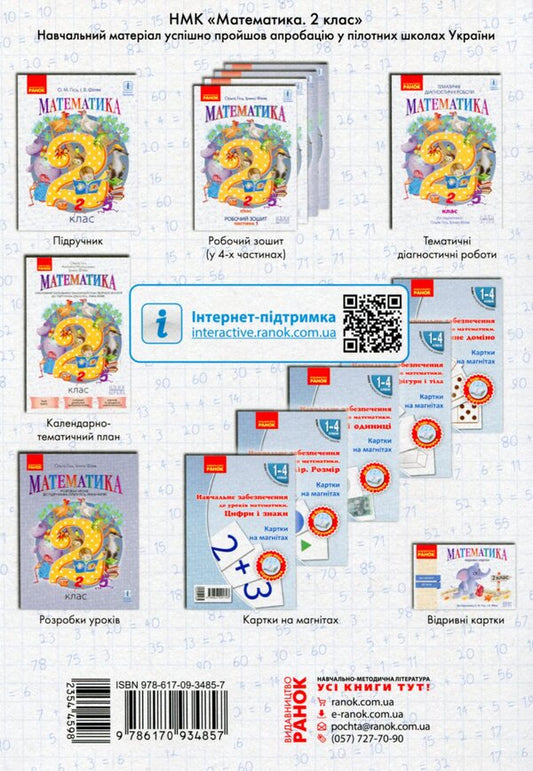 Math. Thematic diagnostic works. 2nd class / Математика. Тематичні діагностичні роботи. 2 клас 978-617-09-348-5-7-2