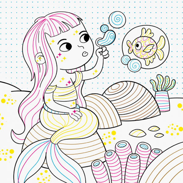New water coloring pages. Mermaids / Нові водяні розмальовки. Русалоньки 9789667502126-5
