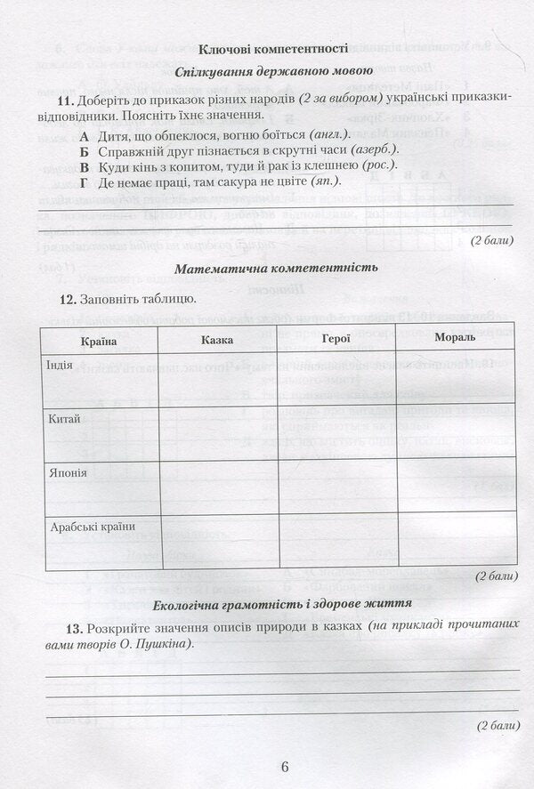 Notebook For Test Papers On Foreign Literature Competency Approach 5Th Grade - Зошит для контрольних робт з зарубжно лтератури Компетентнсний пдхд 5 клас Olga Nikolaenko, Lyudmila Yuldasheva - Ольга Нколанко, Людмила Юлдашева 9789663496337-6