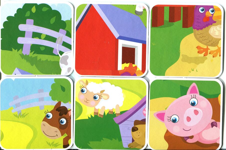 On the farm. Animals on cards / На фермі. Тварини на картках -4