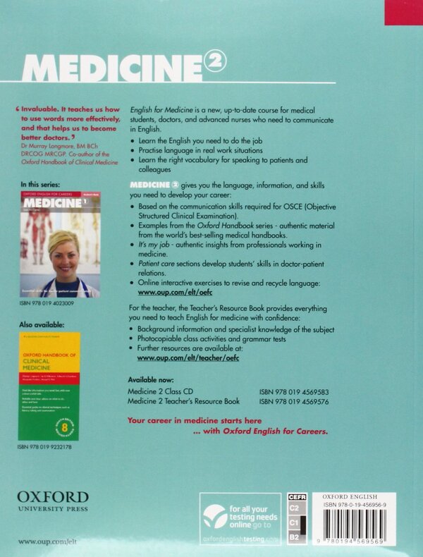 Oxford English For Careers: Medicine 2: Student's Book San McCarter / San McCarter 9780194569569-2