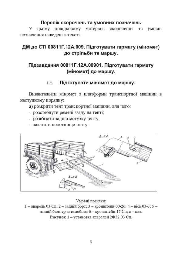 Prepare the gun (mortar) for firing and marching (gunner of the gun (mortar) / Підготувати гармату (міномет) до стрільби та маршу (навідник гармати (міномету) 978-611-01-2894-0-6
