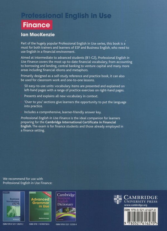 Professional English In Use. Finance Ian Mackenzie / Айан Маккензи 9780521616270-2