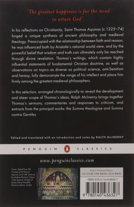 Selected Writings Thomas Aquinas / Фома Аквинский 9780140436327-2