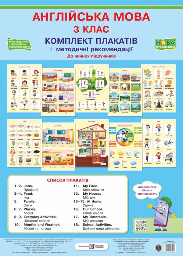 Set Of Tables With English Language. 3Rd Grade Oksana Kosovan, Nadezhda Vitushinskaya - Оксана Косован, Надежда Витушинская 2255555502914-1