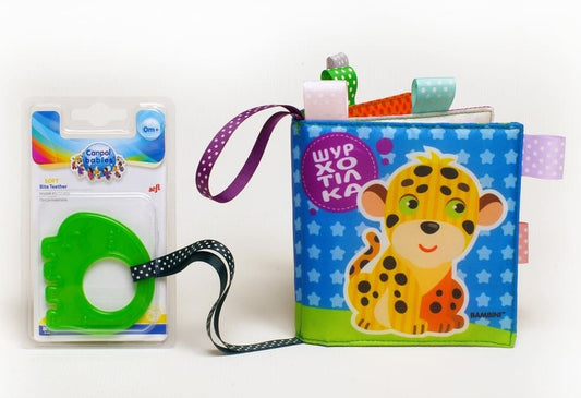 Soft book 'Leopardyk' (+ teether) / М’яка книга 'Леопардик' (+ прорізувач) 9789664403778-2