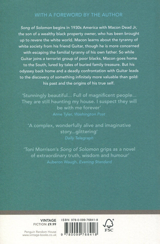 Song Of Solomon Toni Morrison / Тони Моррисон 9780099768418-2