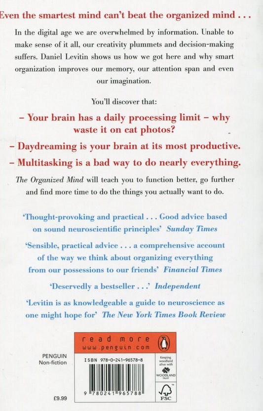 The Organized Mind Daniel Levitin / Дэниел Левитин 9780241965788-2