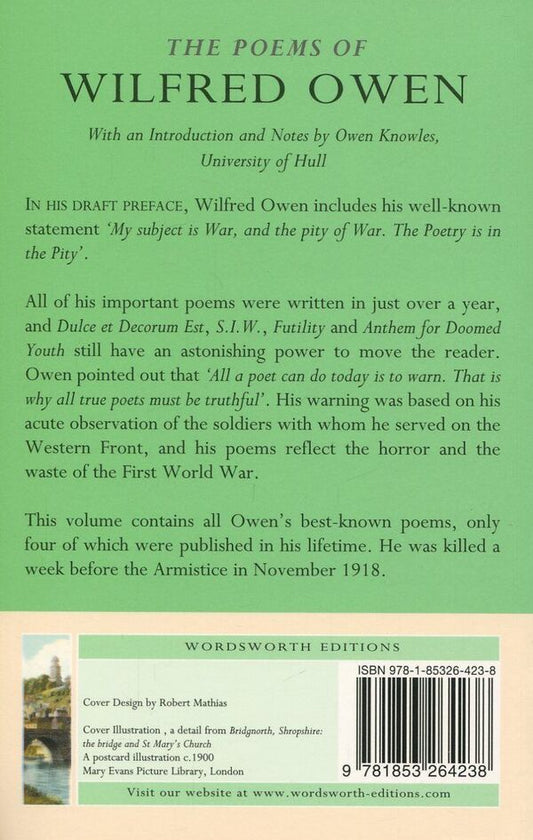 The Poems of Wilfred Owen / The Poems of Wilfred Owen Уилфред Оуэн 978-1-85326-423-8-2