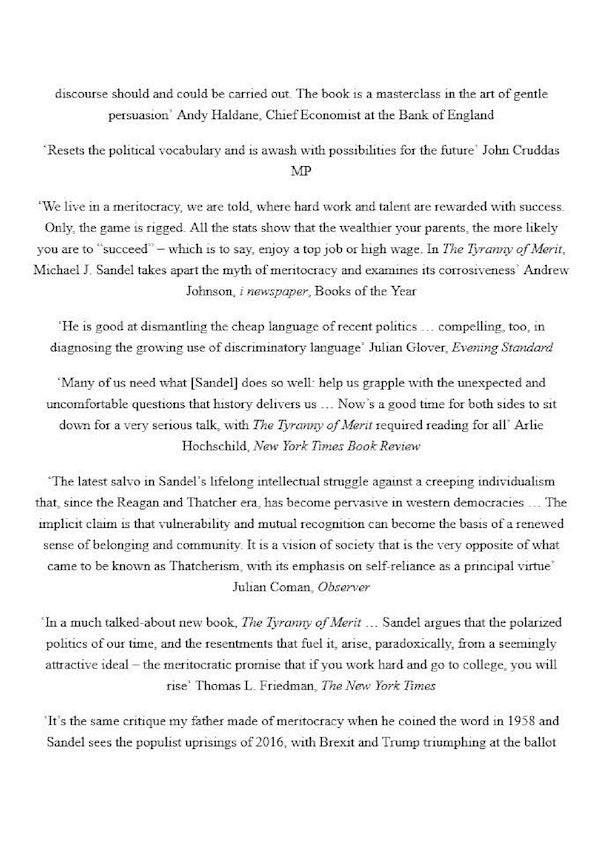 The Tyranny Of Merit Michael J. Sandel / Майкл Дж. Сэндел 9780141991177-6
