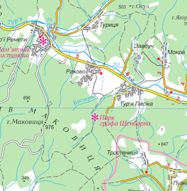 Transcarpathian Region. Road Map. 1:250,000 - Закарпатська область. Карта автомобльних шляхв. 1:250 000 - Author not specified 9786177447794-4