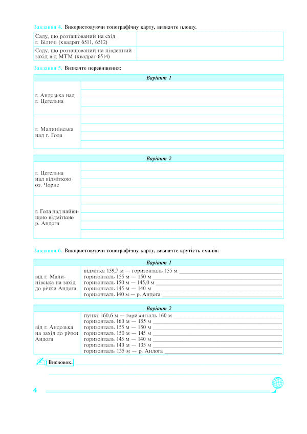 Ukraine in the world. Nature, population. 8th grade Practicum / Україна у світі. Природа, населення. 8 клас. Практикум Николай Пугач 978-966-10-5967-1-6