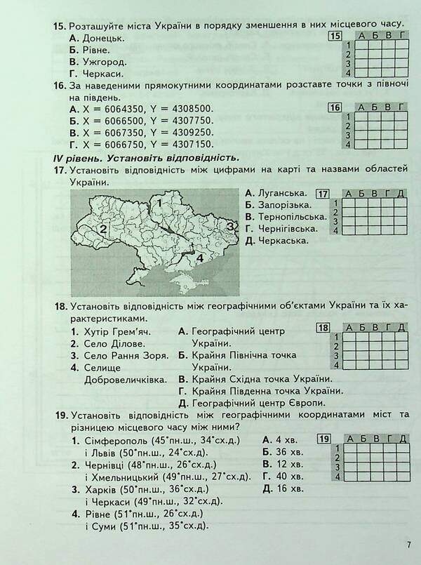 Ukraine in the world: nature, population. 8th grade Final control papers. Appendix to the workshop / Україна у світі: природа, населення. 8 клас. Підсумкові контрольні роботи. Додаток до практикуму Сергей Коберник, Роман Коваленко 978-617-539-223-2-6
