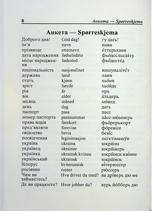 Ukrainian-Norwegian phrasebook / Українсько-норвезький розмовник Олег Таланов 9789664981979-6