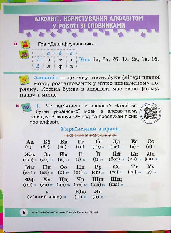 Ukrainian language and reading. 2nd class. In 2 parts. Part 1 / Українська мова та читання. 2 клас. У 2 частинах. Частина 1 Надежда Кравцова, Ольга Придаток 9789660744905-6